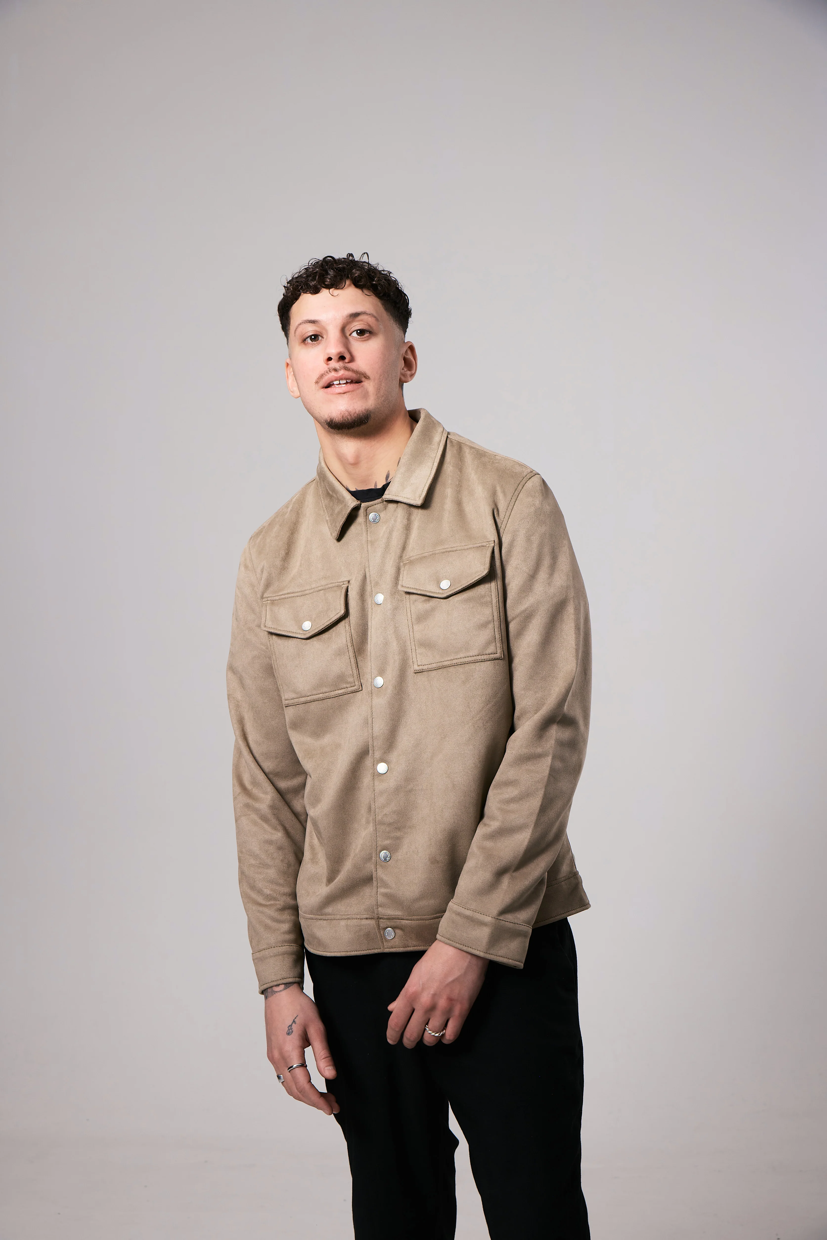 Lenny vegan suede Lt grey - Image 4