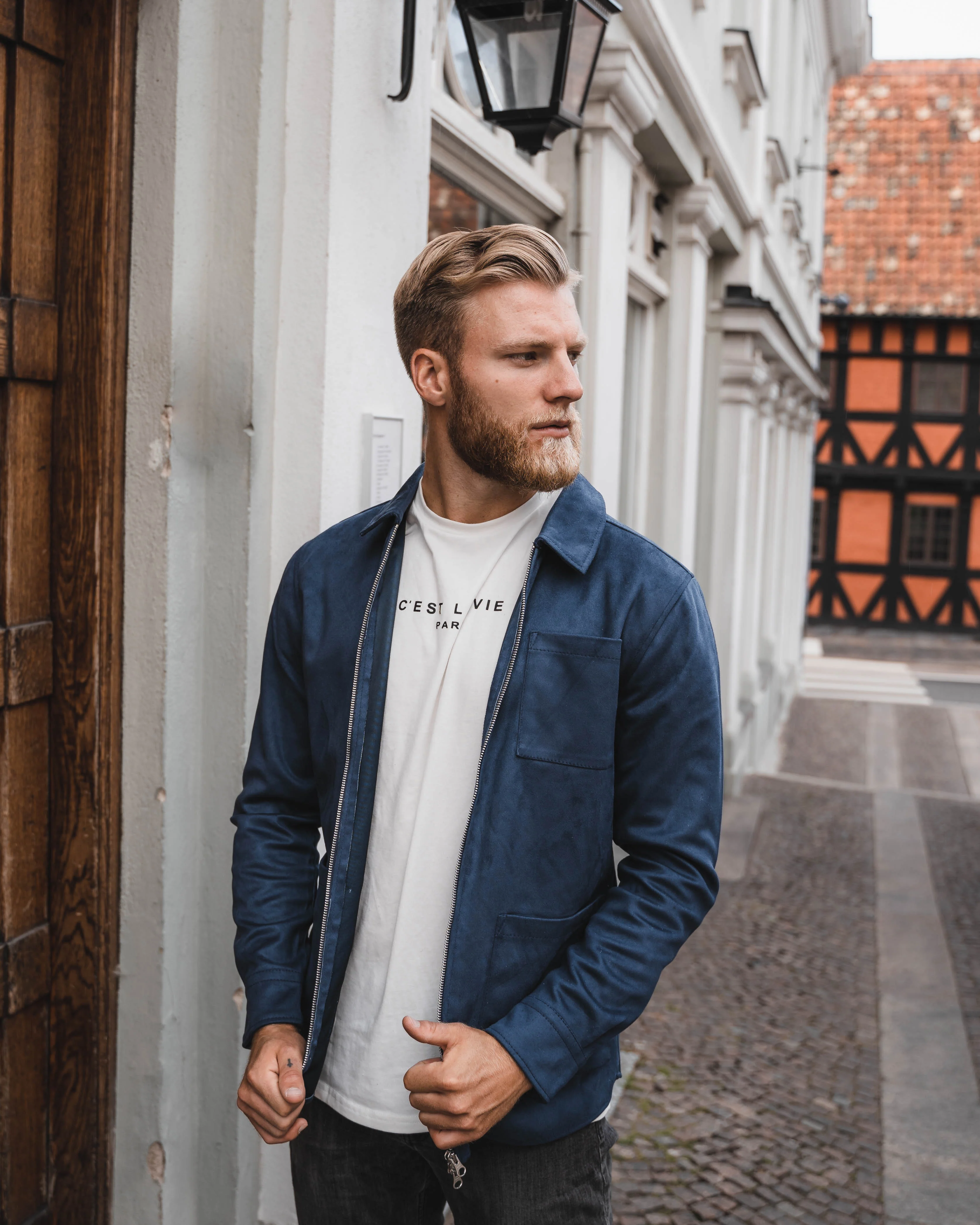 Rickard Vegan Suede Navy - Image 2