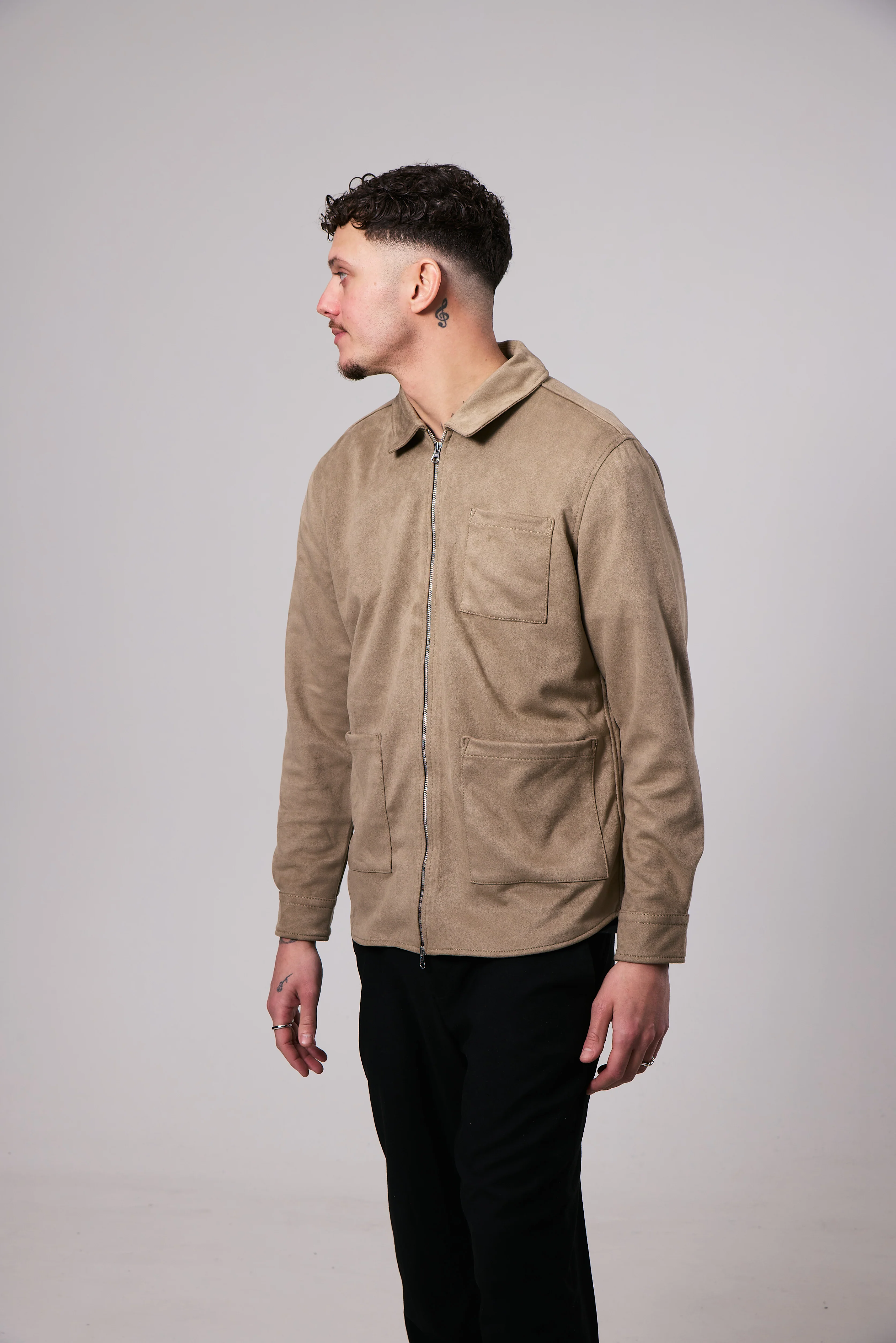 Rickard vegan suede Lt grey - Image 3
